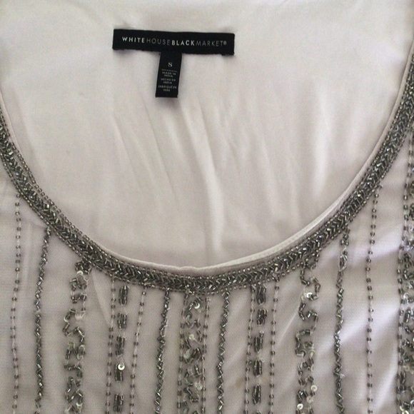 WHITE HOUSE BLACK MARKET EMBELLISHED TANK TOP SMALL - Picture 10 of 16